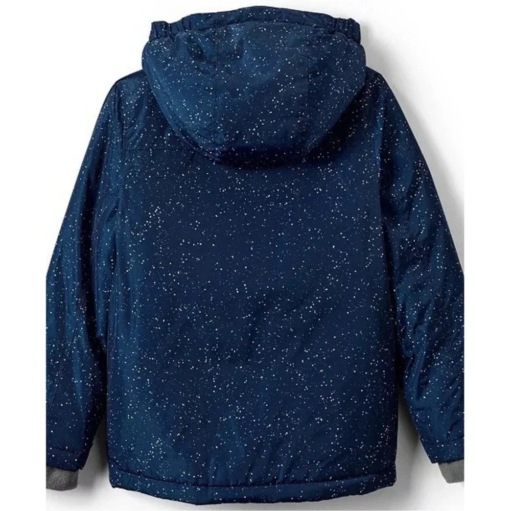 Lands' End‎ Girls Insulated Winter Jacket Night Sky Print Size Medium (8)